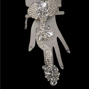 Elegant Silver Crystal Hand Jewelry